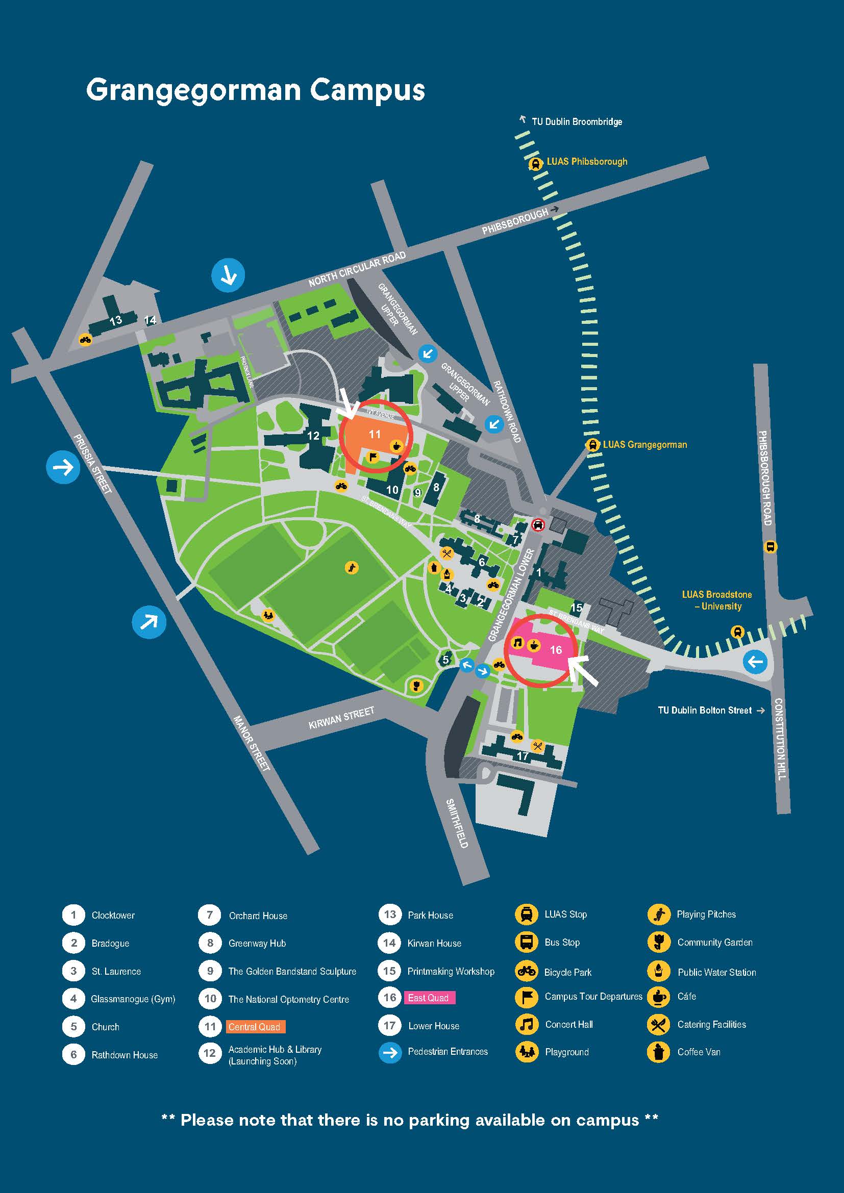 Grangegorman Open Day Camps Map