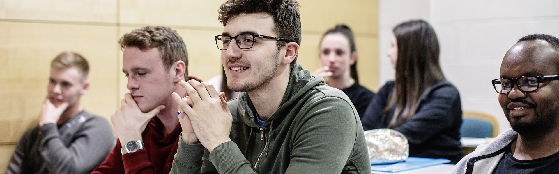 Students studying in class