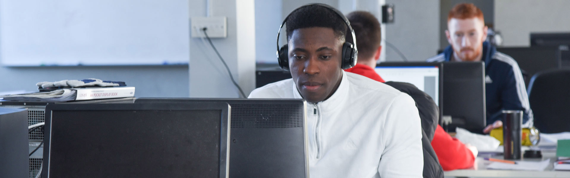 Students studying in class